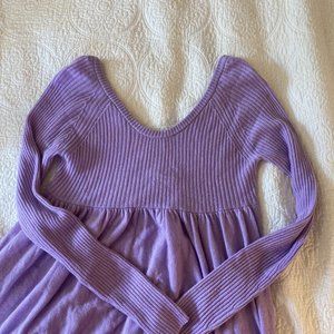 Free People BEACH Lavender Ribbed Sweater Dress Second